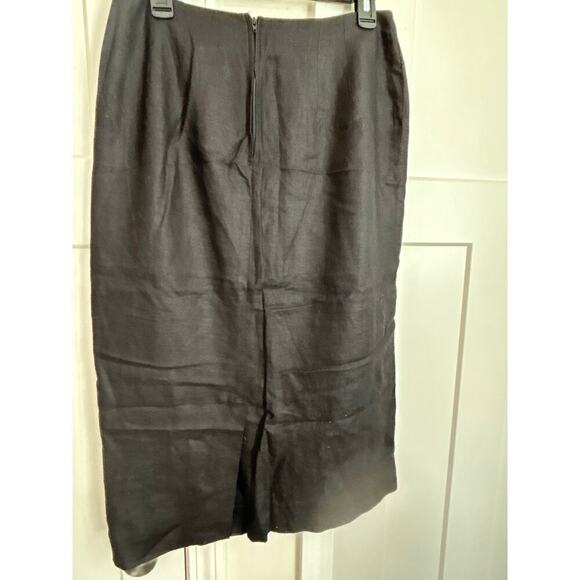 CAROL HORN WORKSHOP 100% LINEN LINED SKIRT WOMENS SIZE 12 - Picture 4 of 9